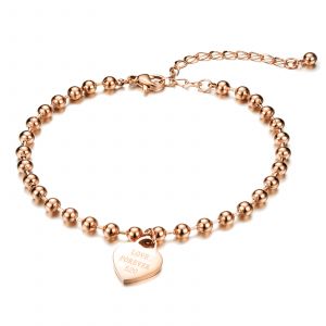 🦚 Mendozza Armband MJ-BR03002L Damen Roségold Herz Anhänger