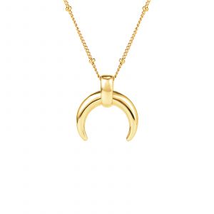 🦚 Mendozza Kette MJ-NE02095L Damen Collier Gold Luna Halbmond Anhänger